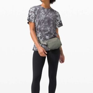 Lululemon All Yours Tee Tie Dye Marmoleado Pima Cotton Graphite Grey Size 12